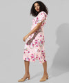 Women's Pink Printed Regular Fit Dress