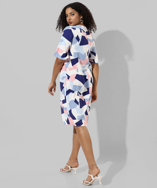 Women's Printed Multicolour Regular Fit Dress