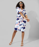 Women's Printed Multicolour Regular Fit Dress