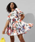 Women's Printed Multicolour Regular Fit Dress