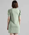 Women's Green Printed Regular Fit Dress