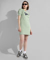 Women's Green Printed Regular Fit Dress