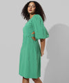 Women's Solid Green Regular Fit Dress