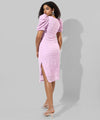 Women's Solid Lavender Regular Fit Dress