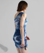 Women's Blue Tie-Dye Regular Fit Dress