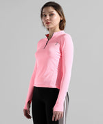 Women's Solid Pink Regular Fit Activewear T-Shirt