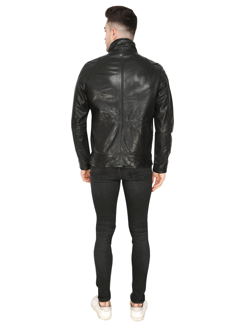 Ferroccio Men's Leather Motorcycle Jacket