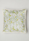 Tulip Garden Primrose Yellow Printed Cotton Cushion Cover - 24" x 24"