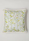 Tulip Garden Primrose Yellow Printed Cotton Cushion Cover - 24" x 24"
