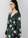 Ahika Women Green Floral Printed Dress 1