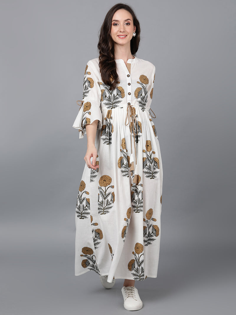 Ahika Women Cotton Floral Printed Dress