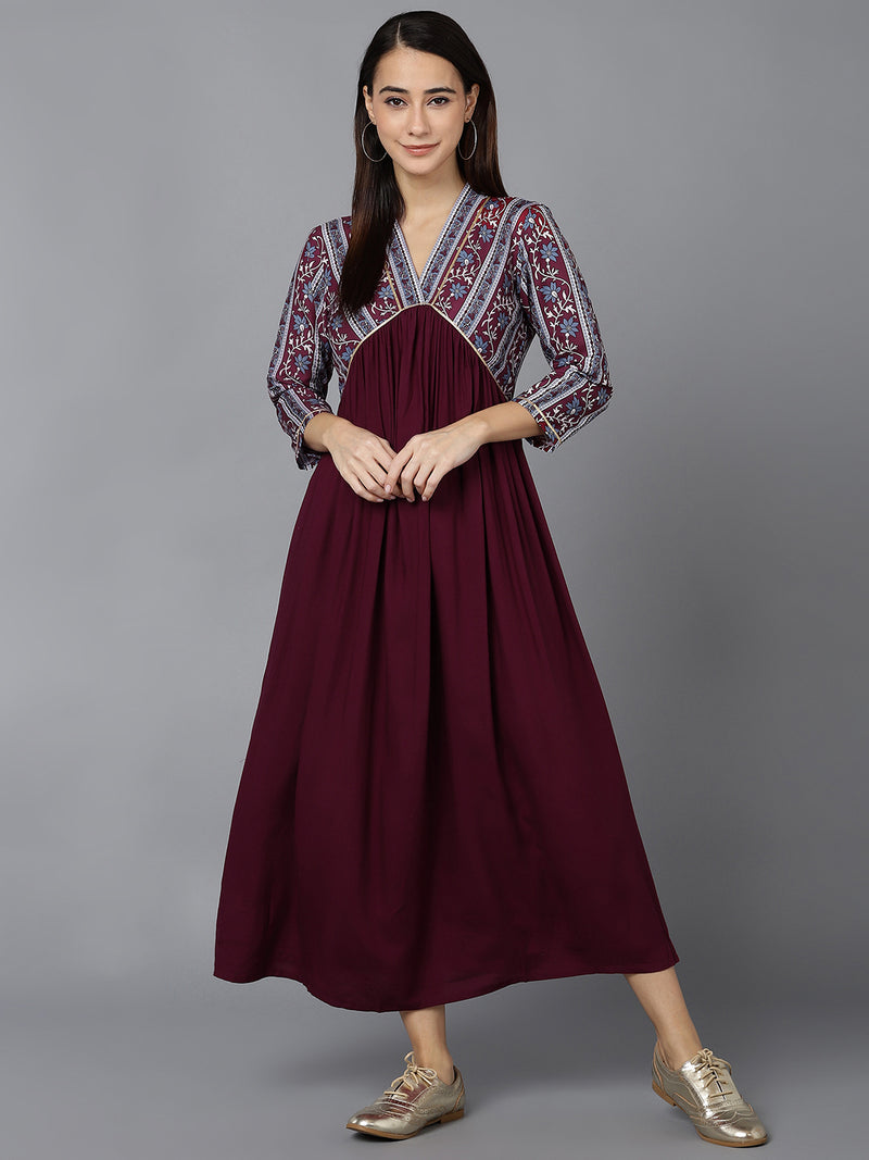 Ahika Women Viscose Rayon Printed Dress
