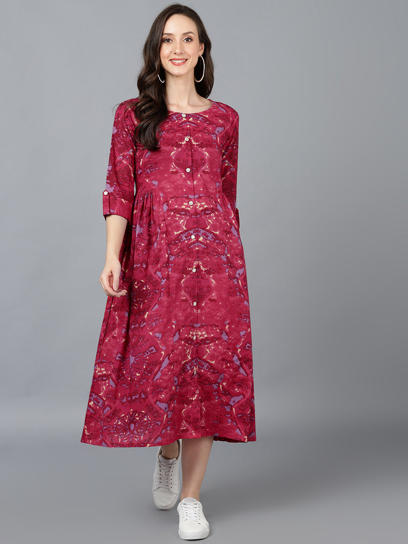 Ahika Women Cotton Dyed Dress VD1328