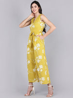 Ahika Women Yellow Printed Jumpsuit