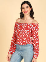 Ahika Women Red Floral Tops