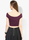 Maroon Bandage Bardot Crop Top