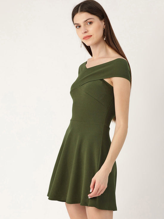 Veni Vidi Vici Olive Bardot Skater Dress