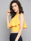 Yellow Ruffle Tank Top