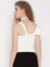 White One Shoulder Frilled Top