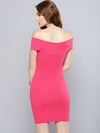 Fuschia Bandage Bardot Bodycon Dress