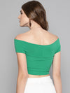 Veni Vidi Vici Green Bandage Bardot Crop Top