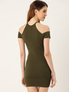 Veni Vidi Vici Olive Cold Shoulder Bodycon Dress