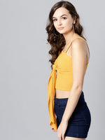 Fawn Front Knot Strappy Crop Top