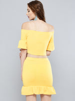 Yellow Frilled Co-Ordinate Dress