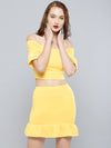 Yellow Frilled Co-Ordinate Dress