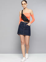 Veni Vidi Vici Peach Tube Full Sleeve Top