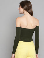 Veni Vidi Vici Olive Tube Full Sleeve Top