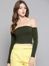 Veni Vidi Vici Olive Tube Full Sleeve Top