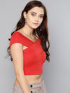 Veni Vidi Vici Red Bandage Bardot Top