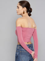 Veni Vidi Vici Mauve Tube Full Sleeve Top