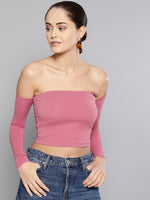 Veni Vidi Vici Mauve Tube Full Sleeve Top