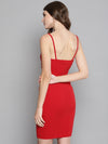 Veni Vidi Vici Red Rouched Bust Dress