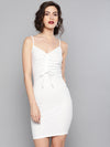 Veni Vidi Vici White Rouched Bust Dress