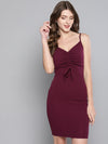 Veni Vidi Vici Maroon Rouched Bust Dress