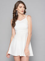 Veni Vidi Vici White String Back Skater Dress