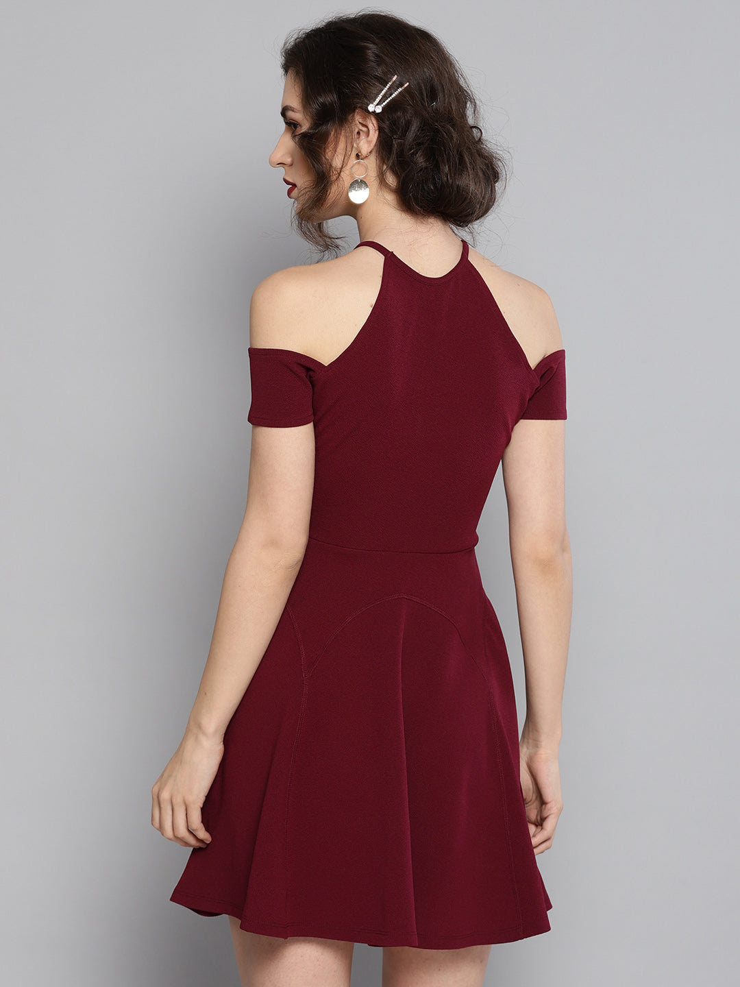 Maroon hotsell skater dress