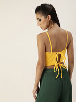 Veni Vidi Vici Yellow Tie Back Top