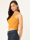 Veni Vidi Vici Mustard Tie Back Top