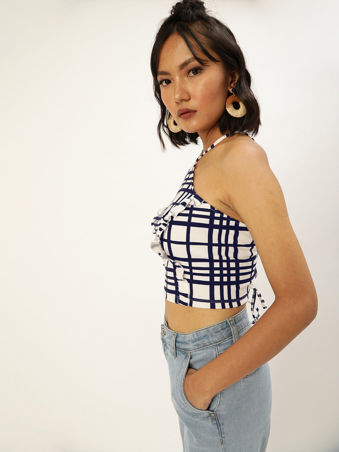 Wholesale Royal Blue Halter Neck Top – Tradyl