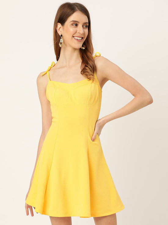 Veni Vidi Vici Yellow Bustier Dress