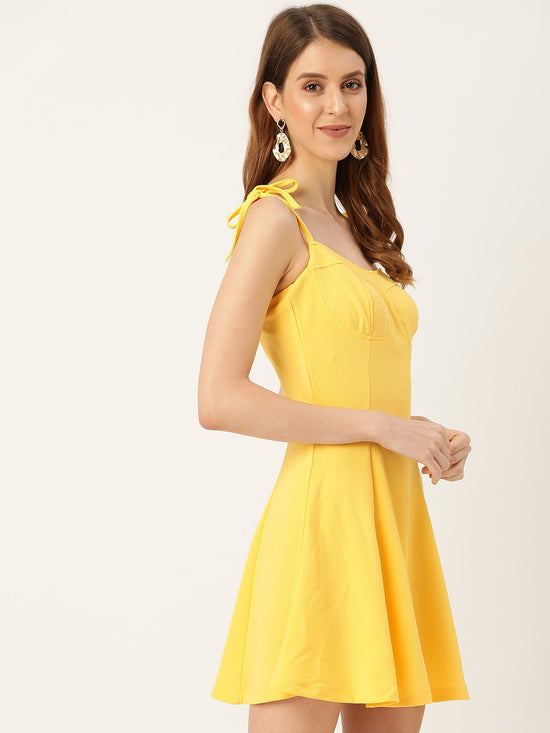 Veni Vidi Vici Yellow Bustier Dress