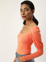 Veni Vidi Vici Peach Puff Full Sleeve Top