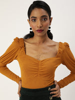 Veni Vidi Vici Mustard Puff Full Sleeve Top