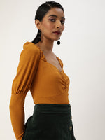 Veni Vidi Vici Mustard Puff Full Sleeve Top