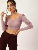 Veni Vidi Vici Lilac Puff Full Sleeve Top