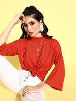 Veni Vidi Vici Red Drop Shoulder Boxy Top